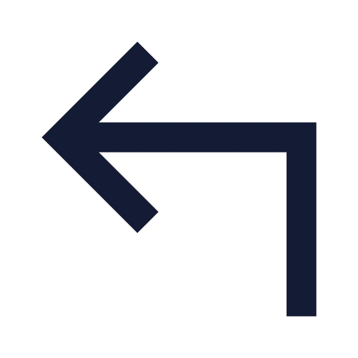 Corner Up Left Icon in Solid Sharp style
