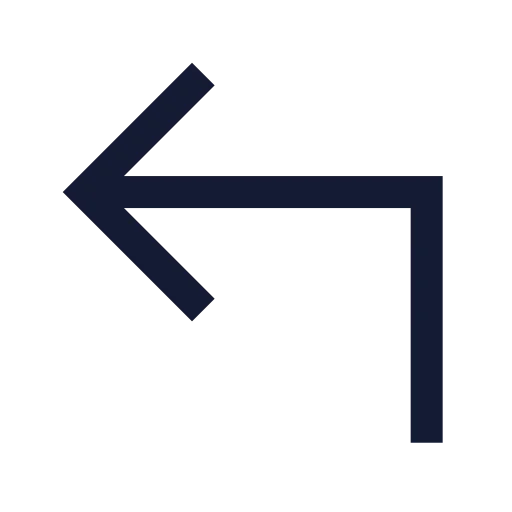 Corner Up Left Icon in Stroke Sharp style