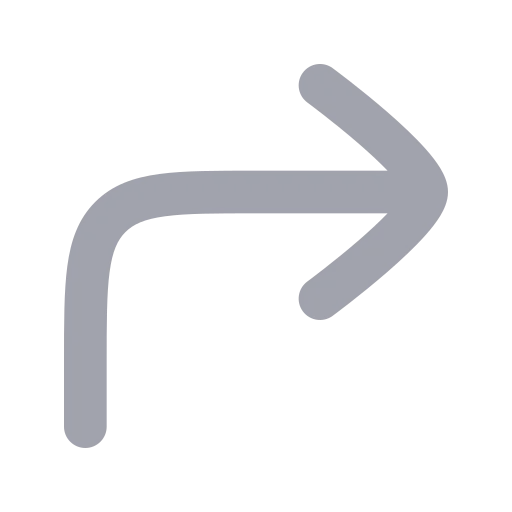 Corner Up Right Icon in Bulk Rounded style