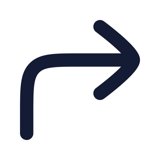 Corner Up Right Icon in Solid Rounded style