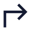 Cornerupright icon with solid sharp style