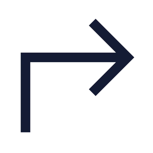 Corner Up Right Icon in Stroke Sharp style