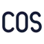 Cos icon with stroke standard style