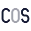 Cos icon with twotone rounded style