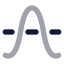 Cosine icon with bulk rounded style