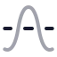 Cosine icon with duotone rounded style