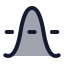 Cosine icon with duotone standard style