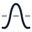 Cosine icon with twotone rounded style