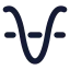 Cosine icon with solid standard style
