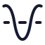 Cosine icon with stroke standard style