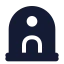 Cottage icon with solid standard style