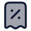 Coupon icon with duotone rounded style