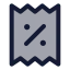 Coupon icon with duotone standard style