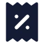Coupon icon with solid standard style