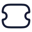 Coupon icon with stroke rounded style