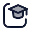 Course icon with duotone rounded style