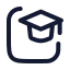 Course icon with stroke rounded style