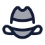 Cowboyhat icon with duotone rounded style