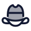 Cowboyhat icon with duotone standard style