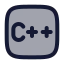 Cpp icon with duotone rounded style