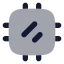 Cpu icon with bulk rounded style