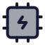 Cpucharge icon with duotone standard style