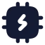 Cpucharge icon with solid rounded style