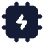 Cpucharge icon with solid standard style