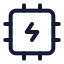 Cpucharge icon with stroke standard style