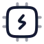 Cpucharge icon with twotone rounded style