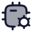Cpusettings icon with duotone rounded style