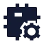Cpusettings icon with solid sharp style