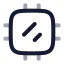 Cpu icon with twotone rounded style