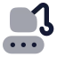 Crane icon with bulk rounded style