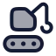 Crane icon with duotone rounded style