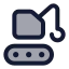 Crane icon with duotone standard style