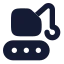 Crane icon with solid rounded style
