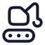 Crane icon with stroke rounded style
