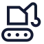 Crane icon with stroke sharp style