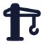 Cranetower icon with solid rounded style
