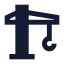 Cranetower icon with solid sharp style