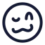 Crazy icon with stroke rounded style