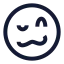 Crazy icon with stroke sharp style