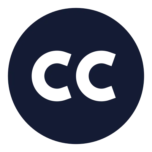 Creative Commons Icon in Solid Sharp style