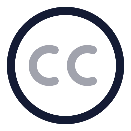 Creative Commons Icon in Twotone Rounded style