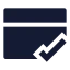 Creditcardaccept icon with solid sharp style