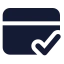Creditcardaccept icon with solid standard style