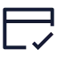 Creditcardaccept icon with stroke sharp style