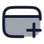 Creditcardadd icon with duotone rounded style