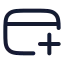 Creditcardadd icon with stroke rounded style